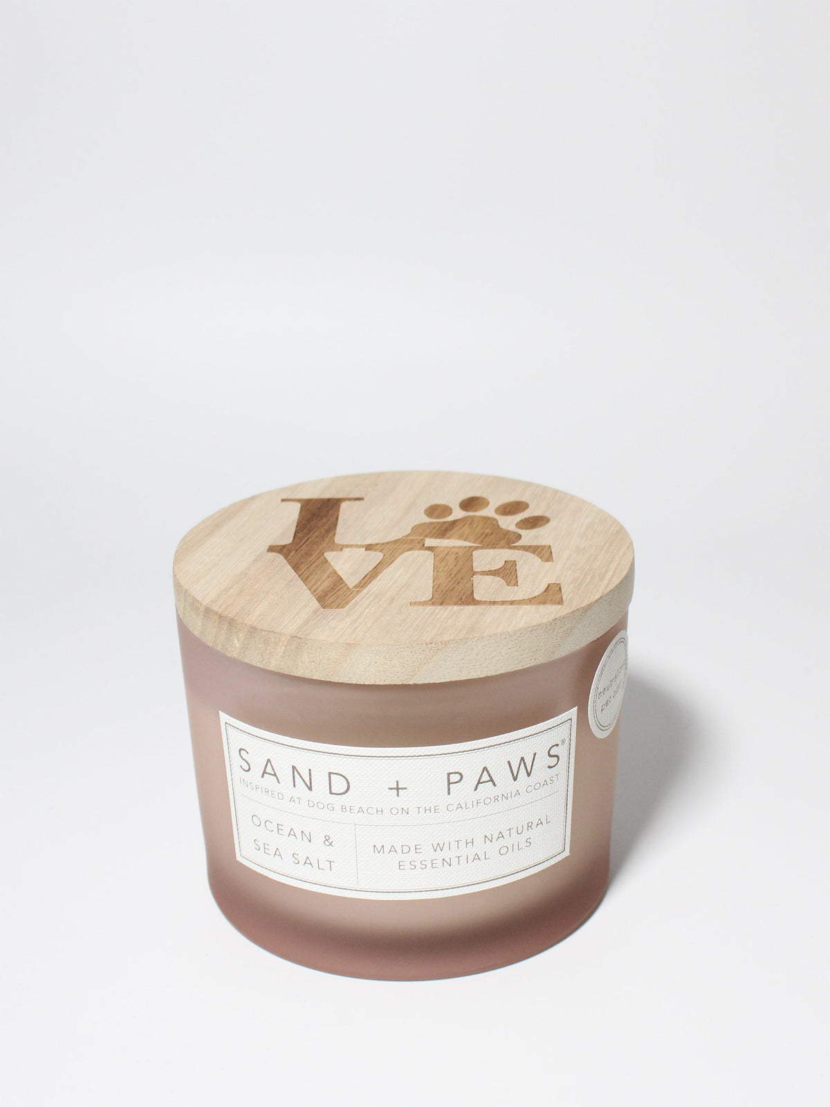 Signature Sand + Paws Ocean & Sea Salt 12 oz scented candle