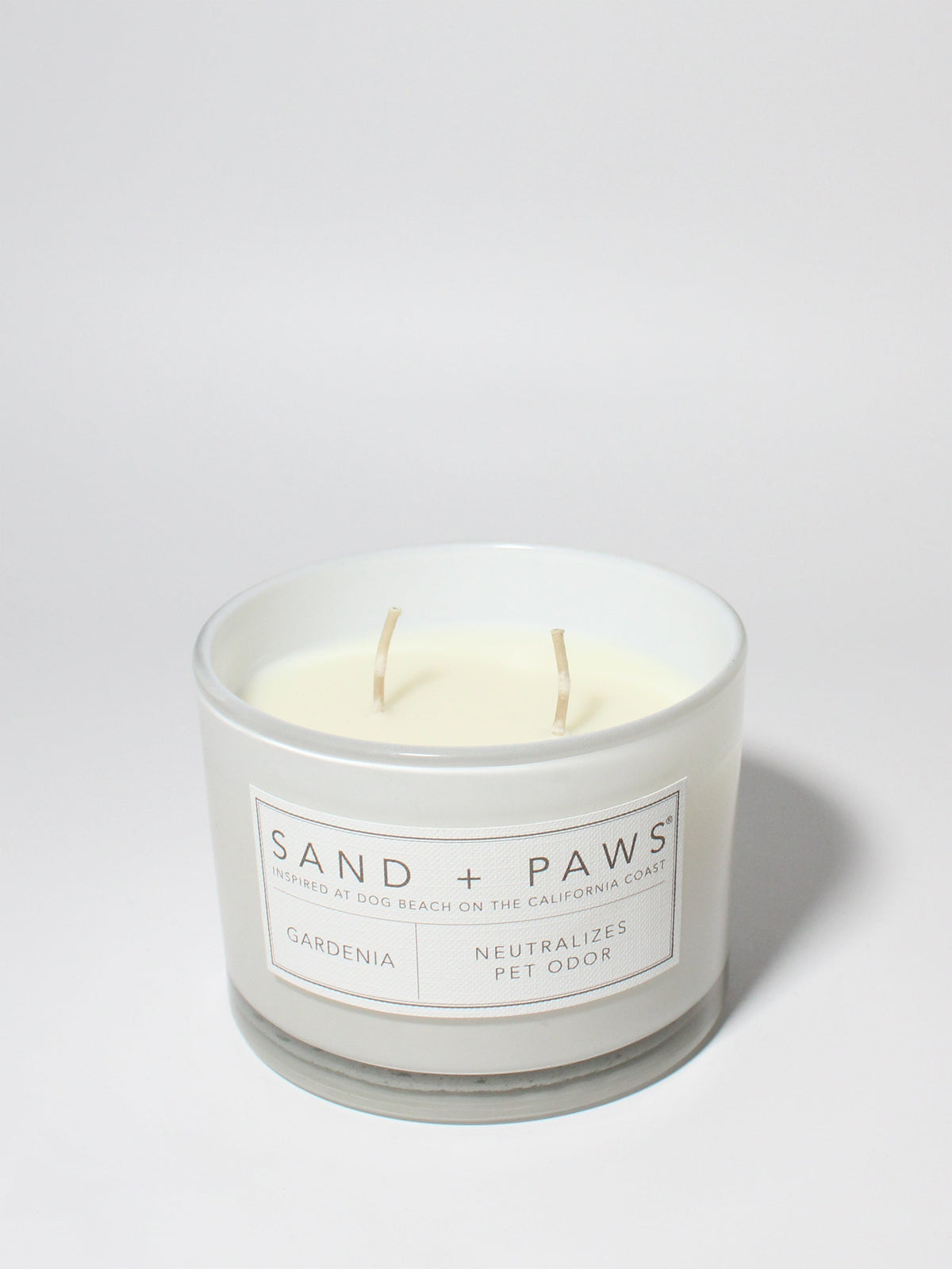 Signature Sand + Paws Gardenia 12 oz scented candle