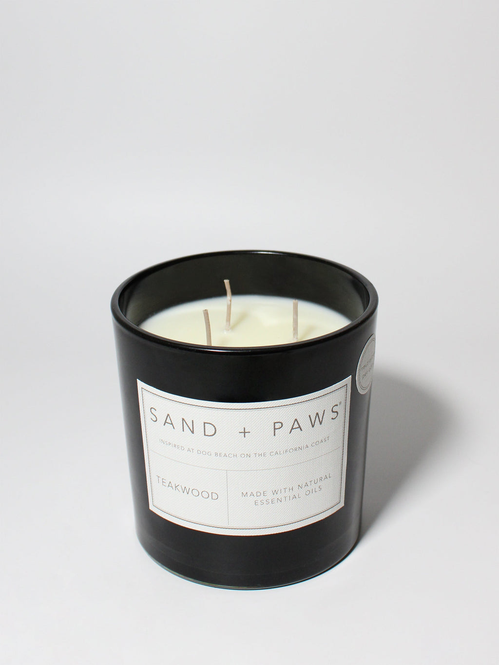 Signature Sand + Paws Teakwood 21 oz scented candle