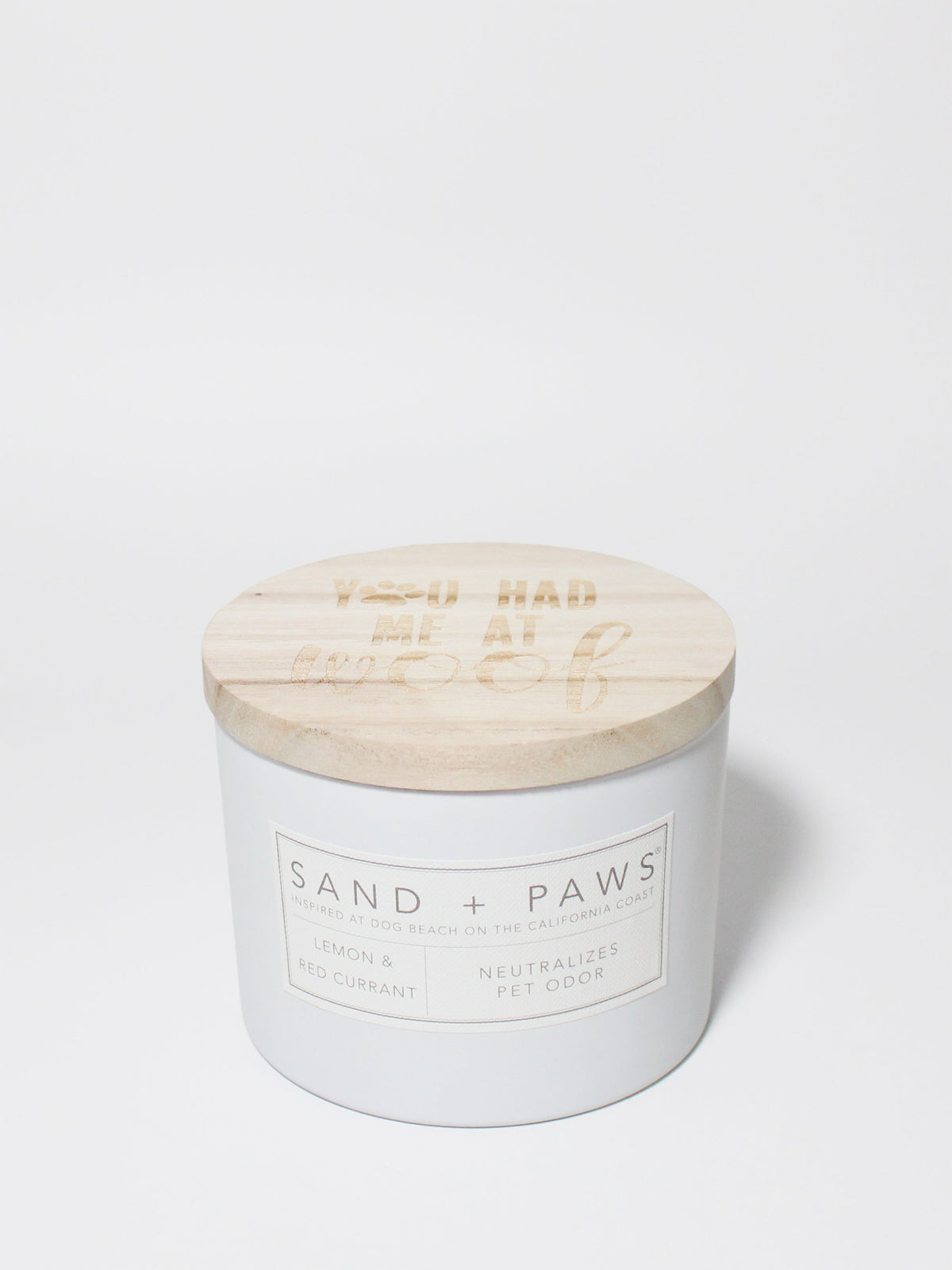 Signature Sand + Paws Lemon & Red Currant 12 oz scented candle
