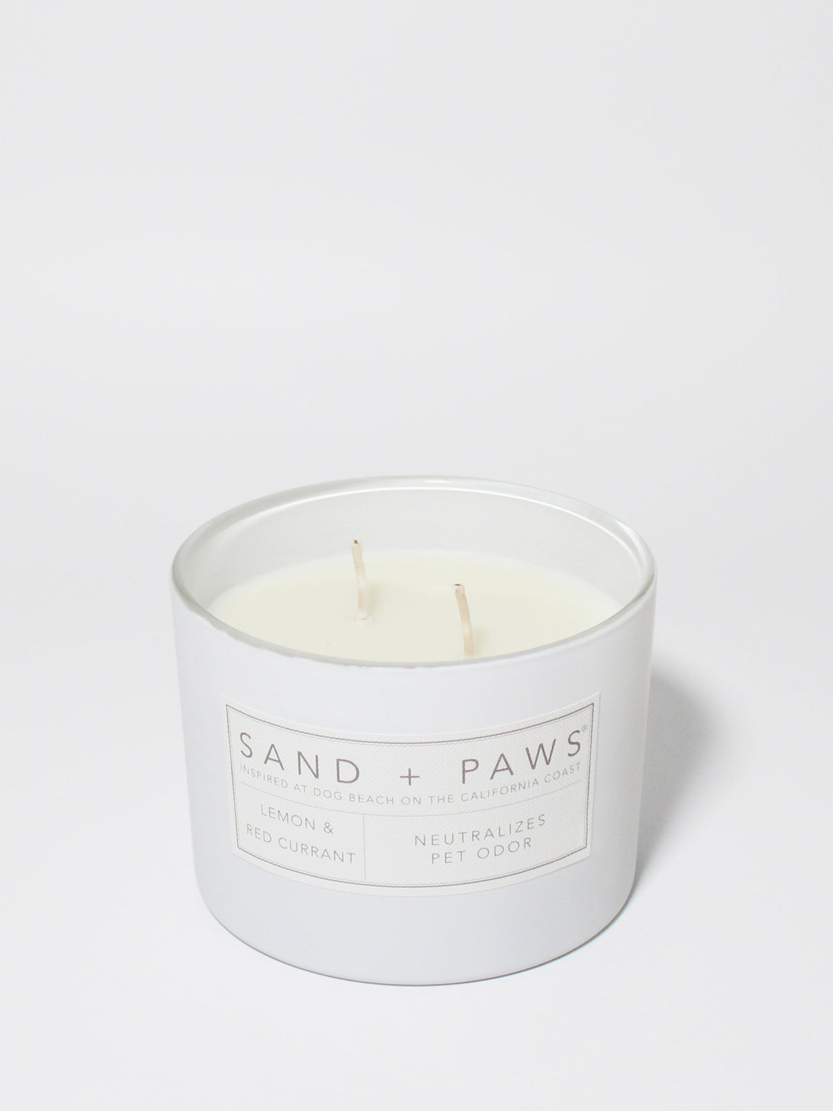 Signature Sand + Paws Lemon & Red Currant 12 oz scented candle
