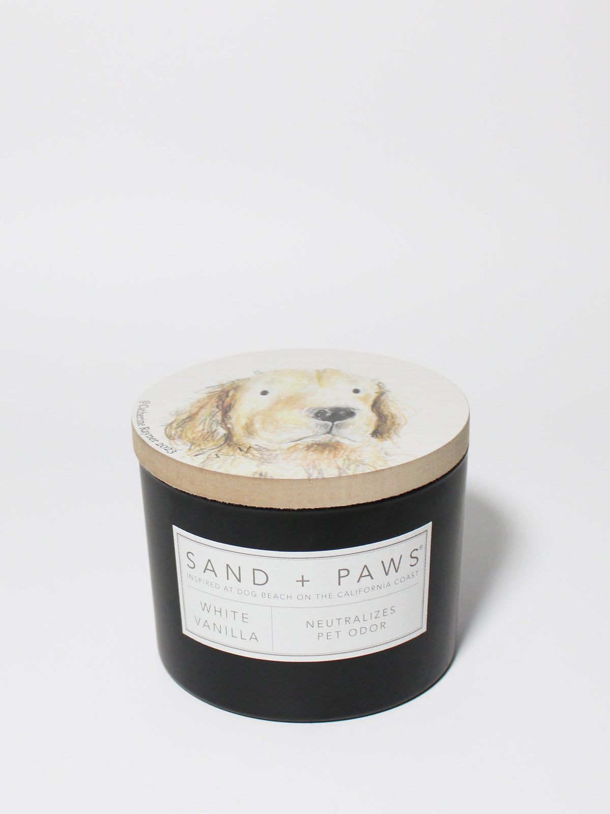 Signature Sand + Paws White Vanilla 12 oz scented candle