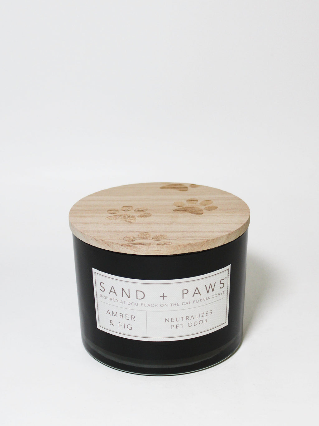 Signature Sand + Paws Amber & Fig 12 oz scented candle