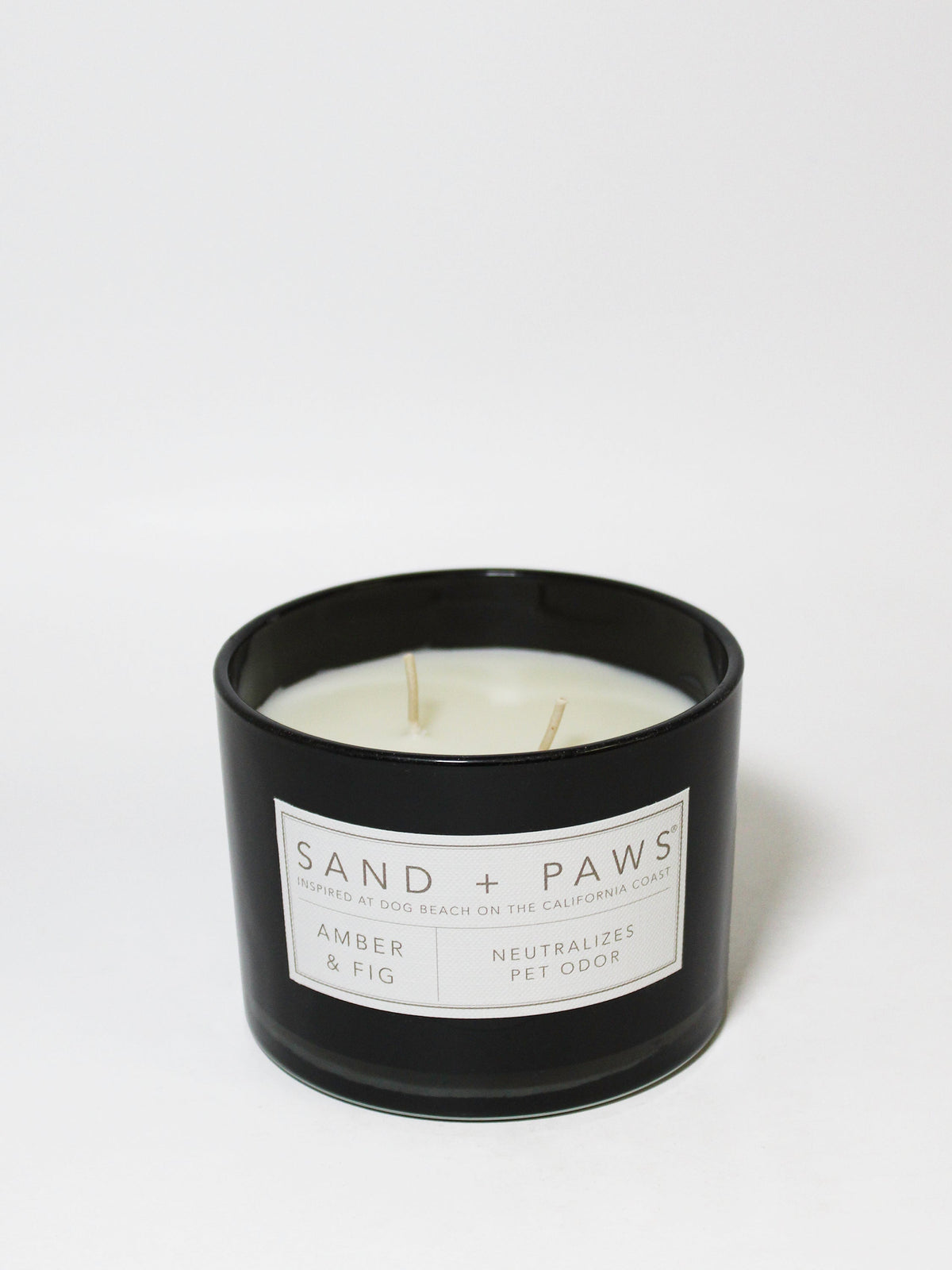 Signature Sand + Paws Amber & Fig 12 oz scented candle