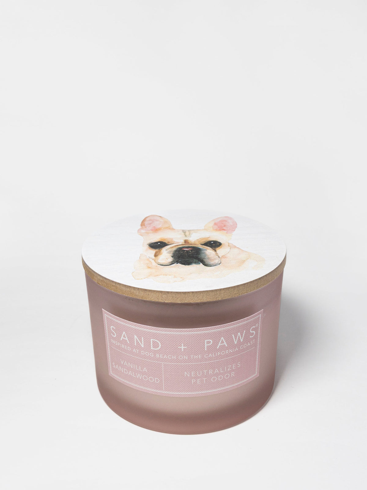 Signature Sand + Paws Vanilla Sandalwood 12 oz scented candle