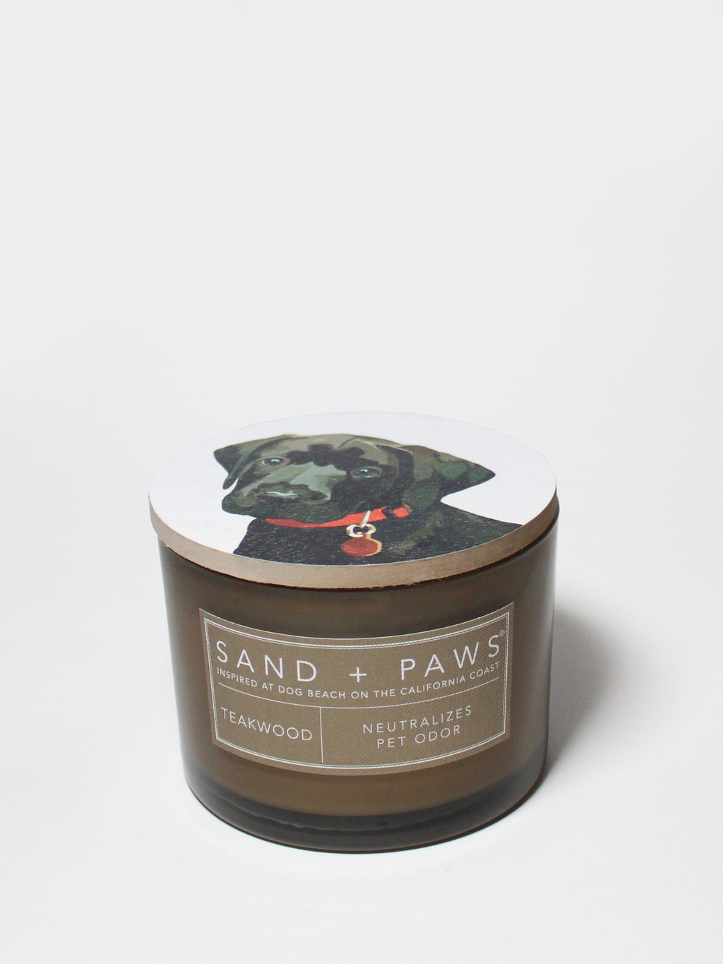 Signature Sand + Paws Teakwood 12 oz scented candle