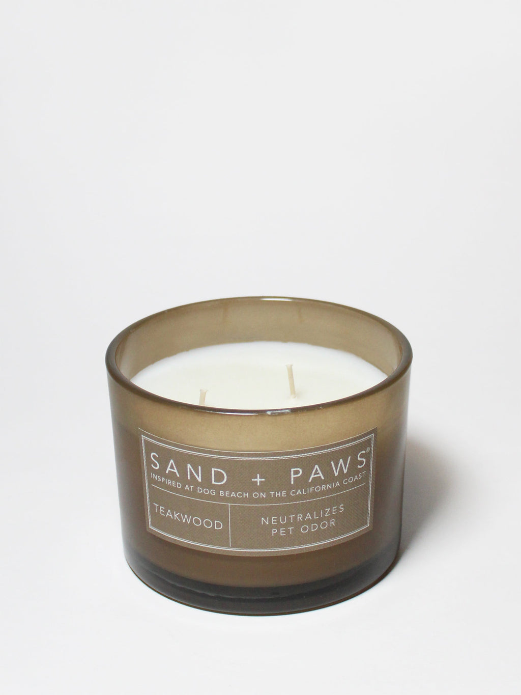 Signature Sand + Paws Teakwood 12 oz scented candle