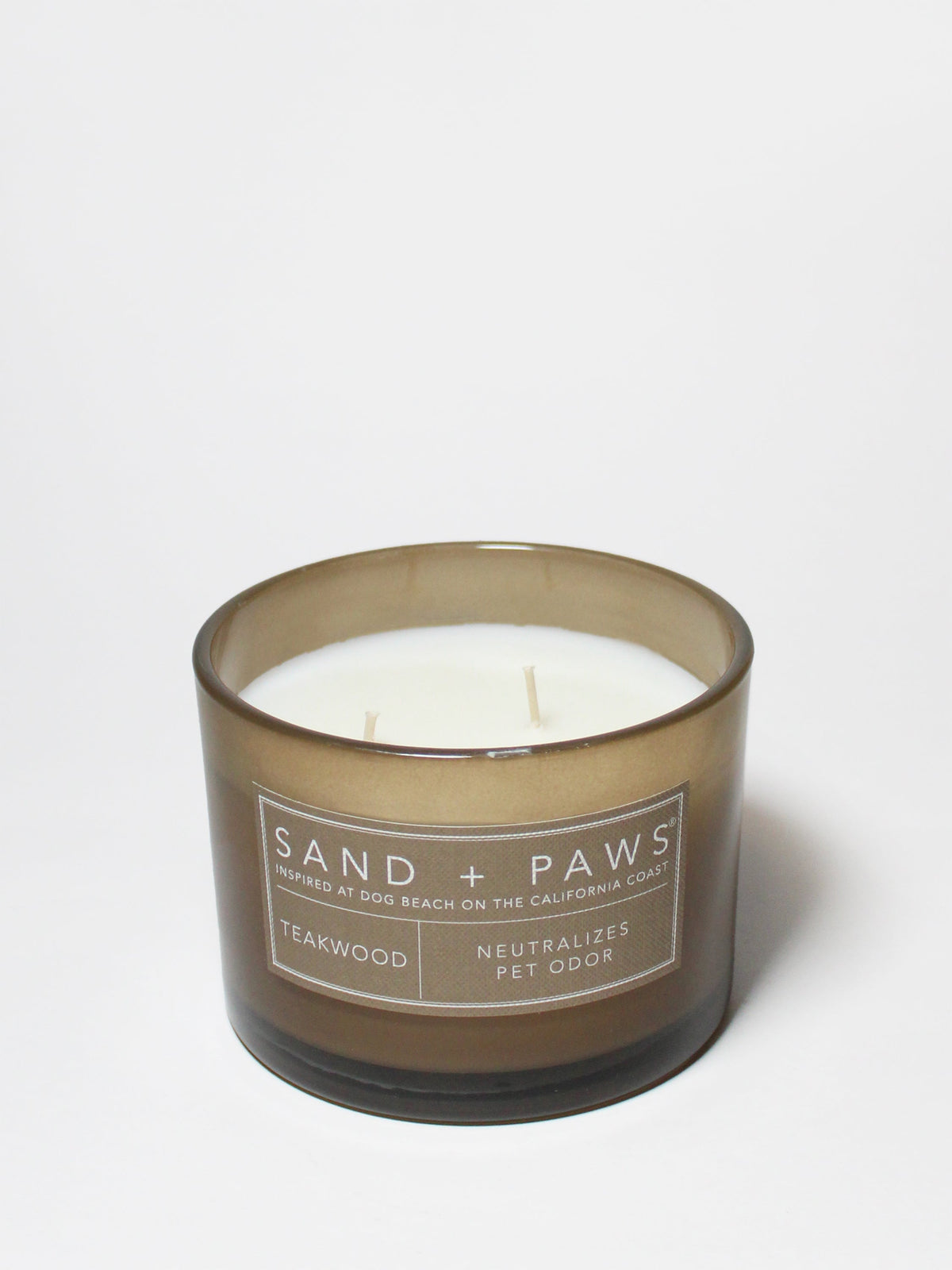 Signature Sand + Paws Teakwood 12 oz scented candle