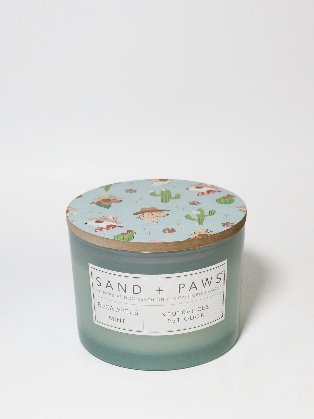 Signature Sand + Paws Eucalyptus Mint 12 oz scented candle