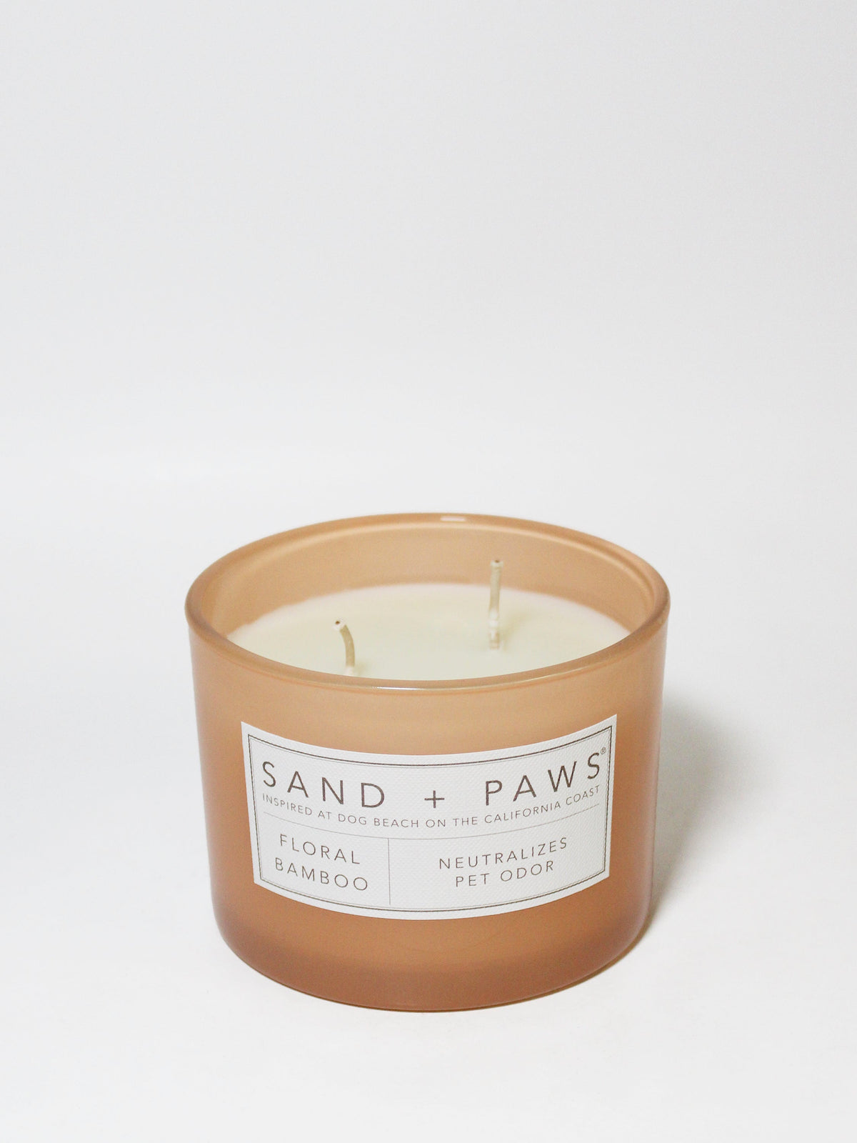 Signature Sand + Paws Floral Bamboo 12 oz scented candle