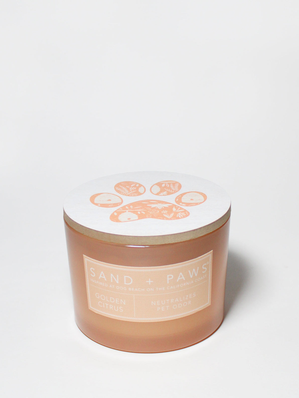 Signature Sand + Paws Golden Citrus 12 oz scented candle