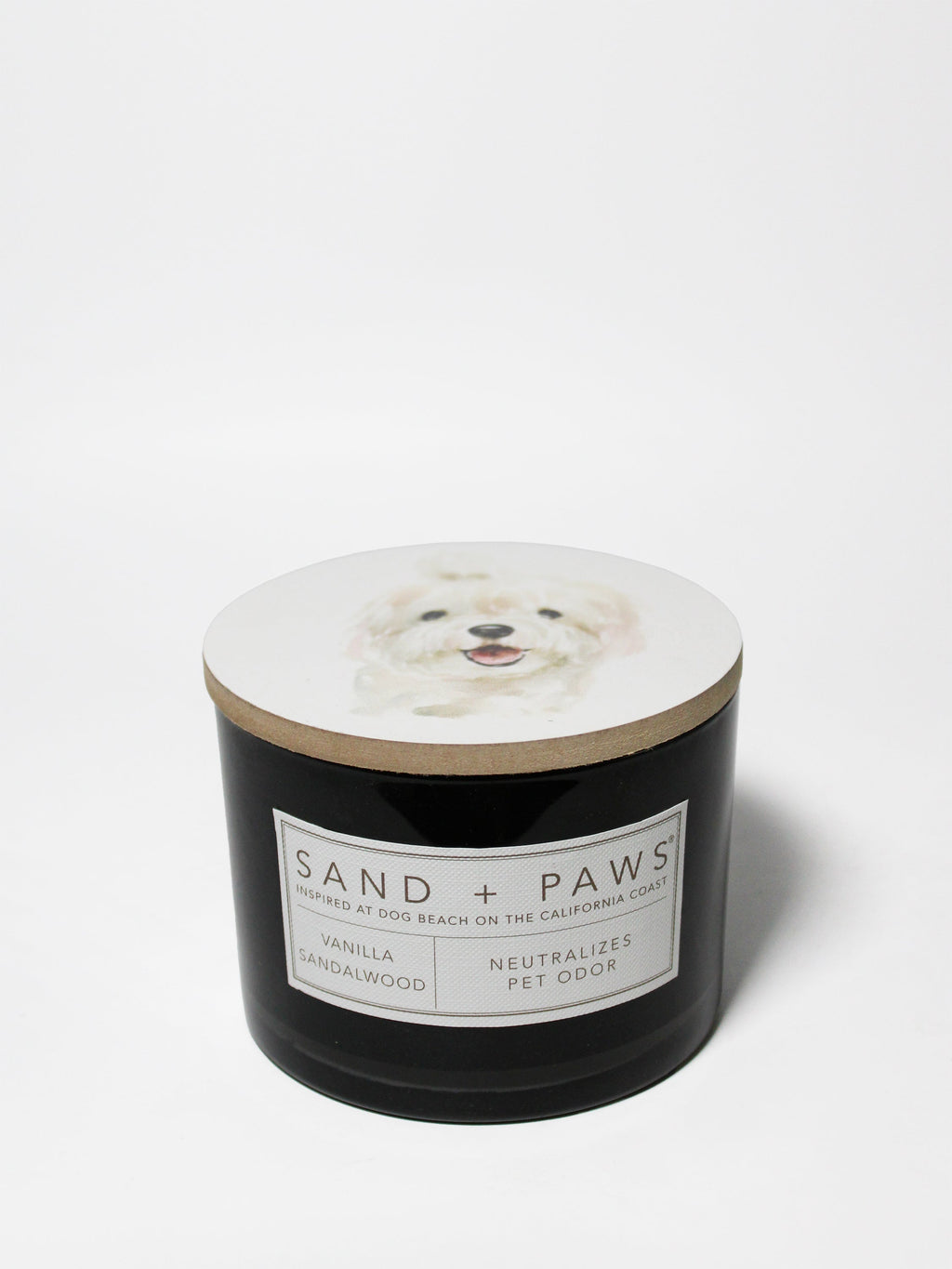 Signature Sand + Paws Vanilla Sandalwood 12 oz scented candle