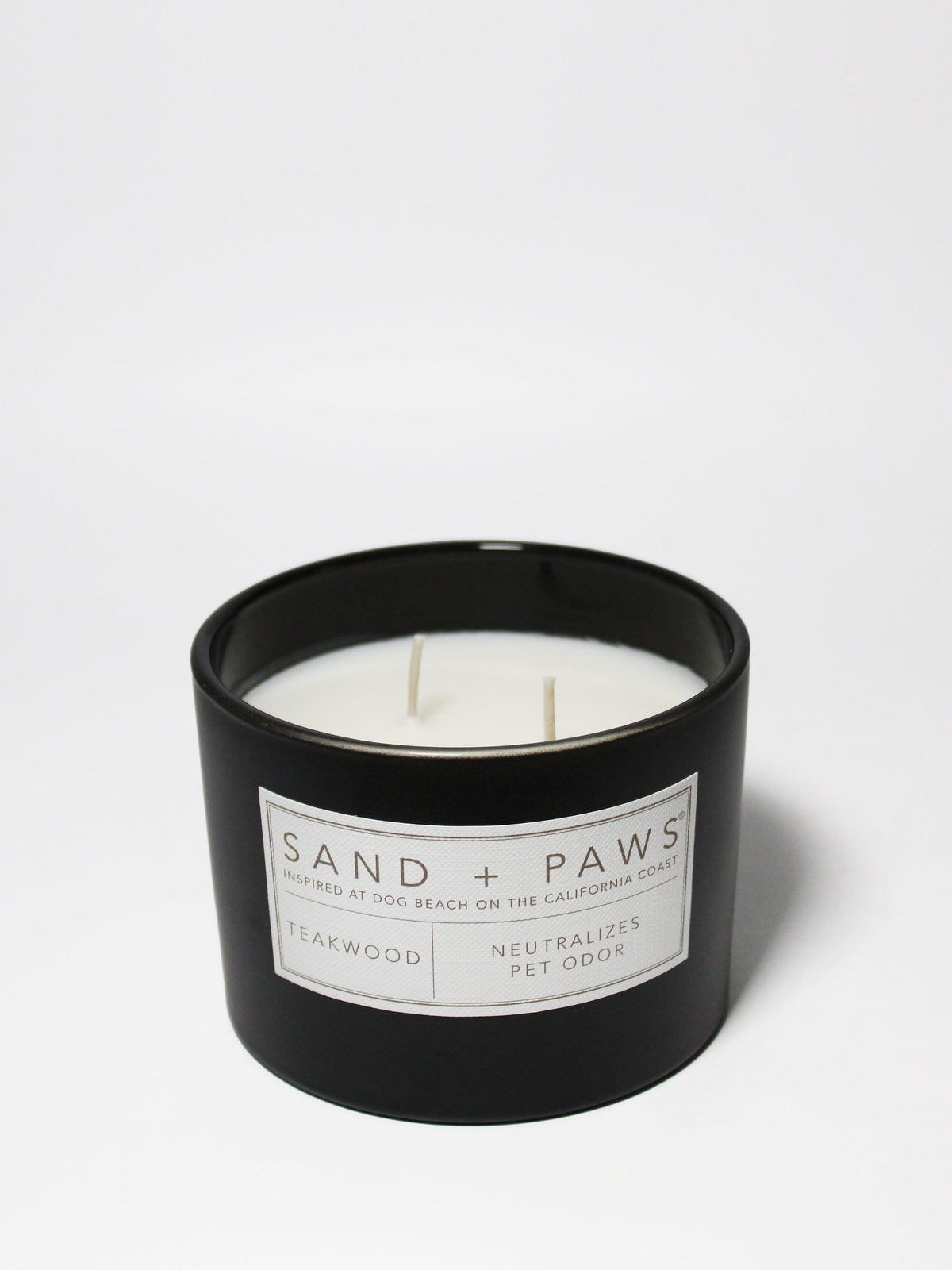 Signature Sand + Paws Teakwood 12 oz scented candle