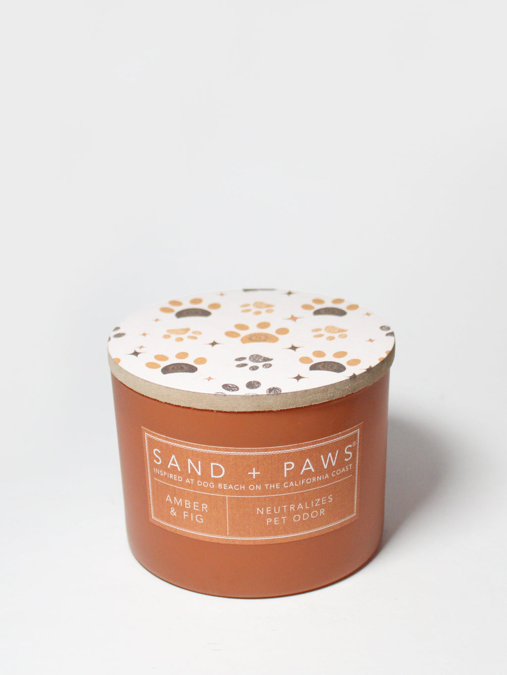 Signature Sand + Paws Amber & Fig 12 oz scented candle