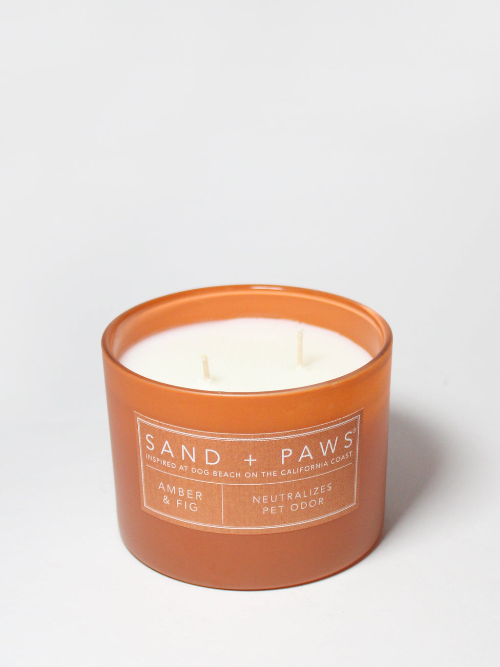 Signature Sand + Paws Amber & Fig 12 oz scented candle