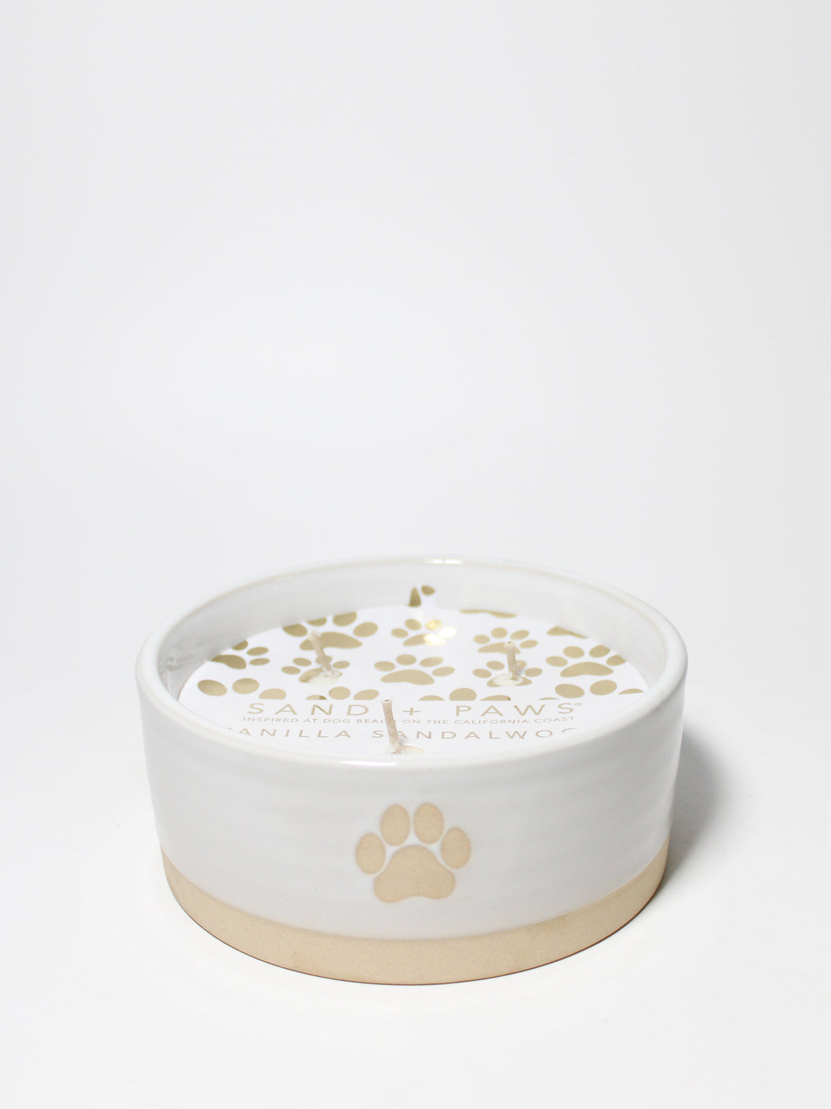 Signature Sand + Paws Vanilla Sandalwood 12 oz scented candle