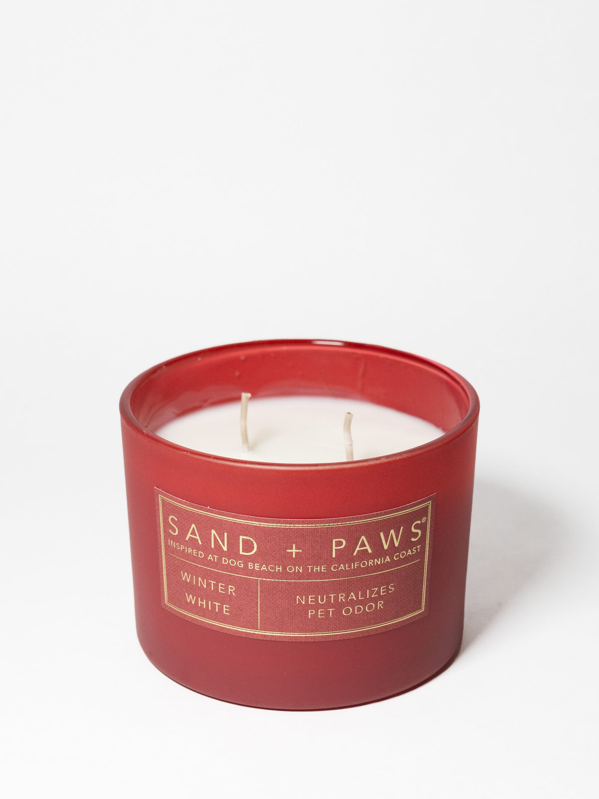 Signature Sand + Paws Winter White 12 oz scented candle