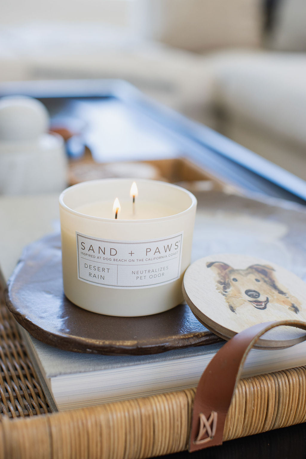 Signature Sand + Paws Desert Rain 12 oz scented candle