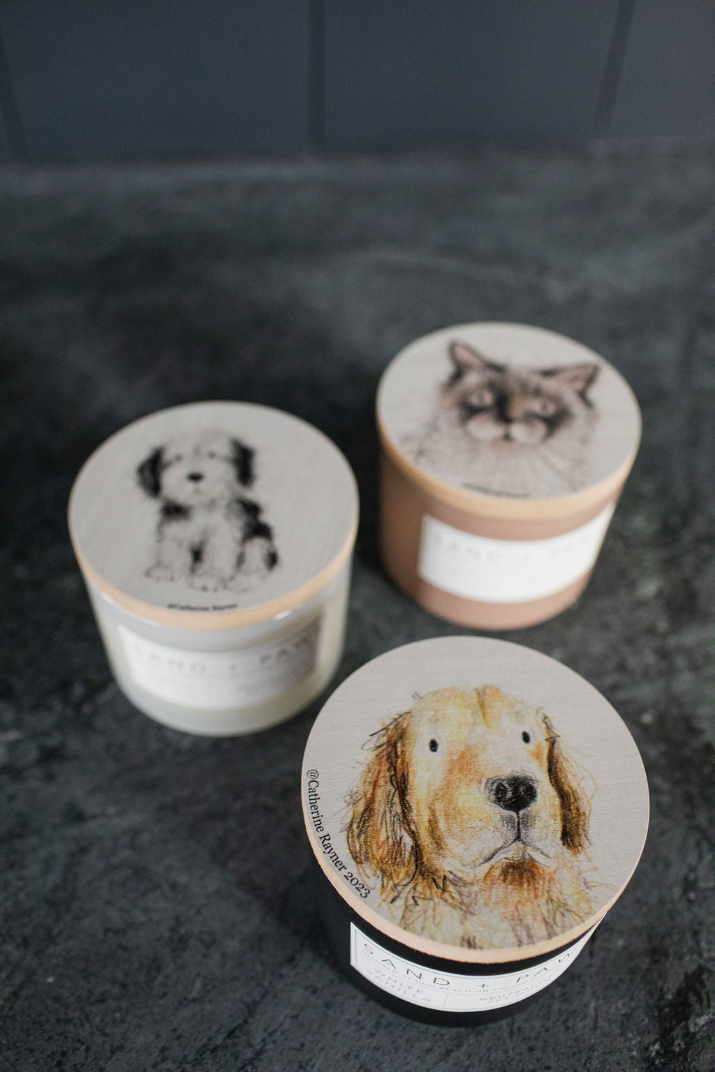 Signature Sand + Paws White Vanilla 12 oz scented candle