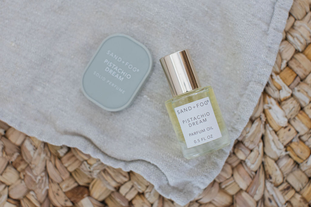 Elegant Perfume Oil Rollerball and Solid Perfume Set - Pistachio Dream