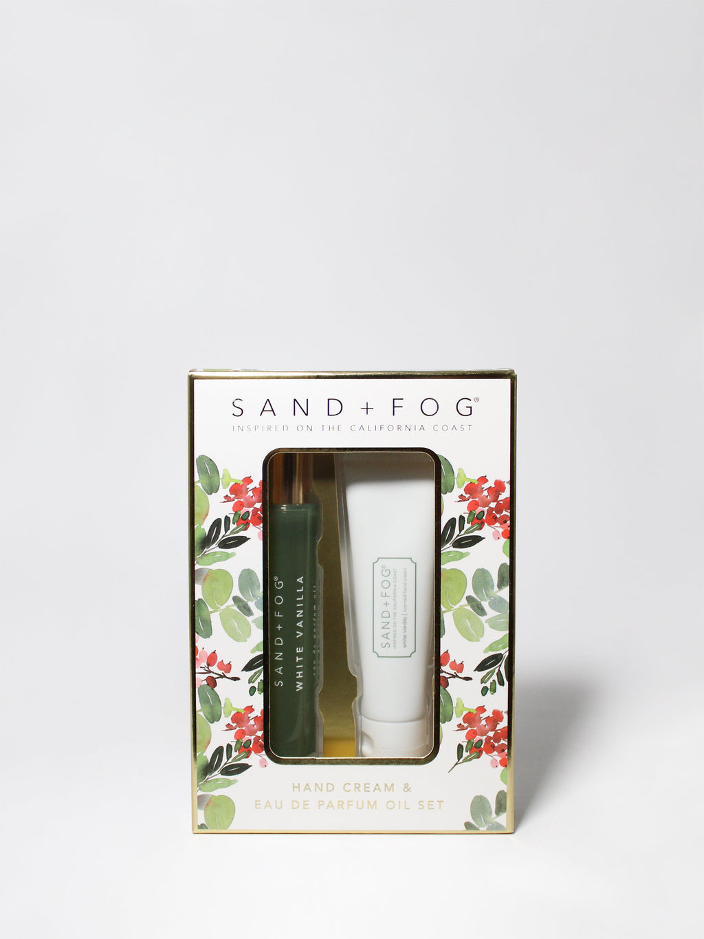 Elegant Hand Cream and Perfume Oil Rollerball Set - White Vanilla