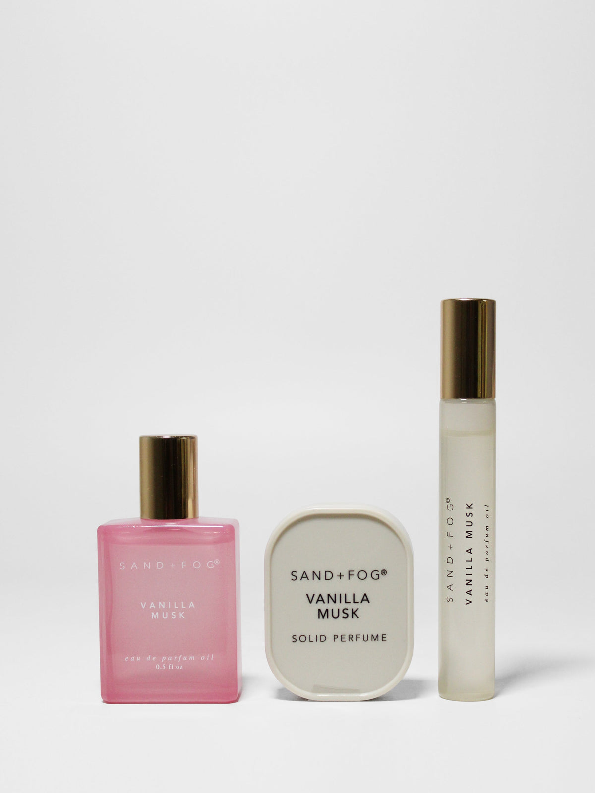 Elegant Perfume Oil Rollerballs and Solid Perfume Set - Vanilla Musk