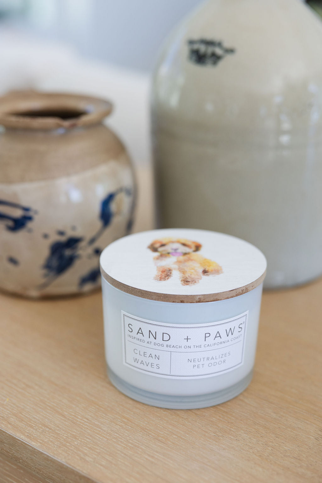 Signature Sand + Paws Clean Waves 12 oz scented candle