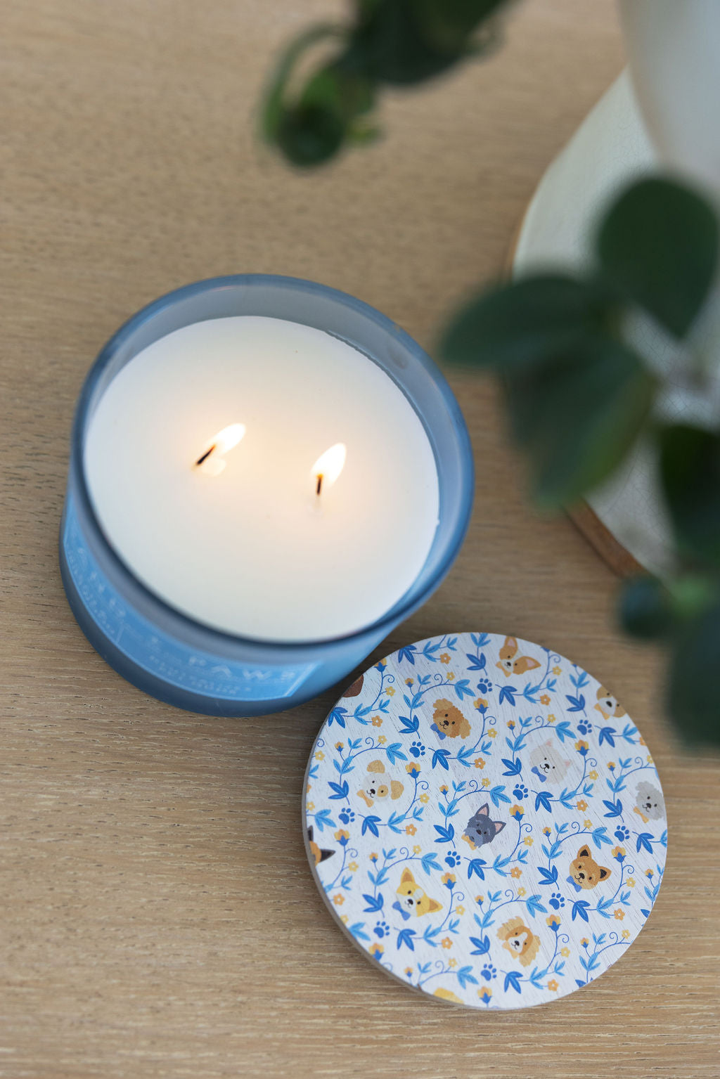 Signature Sand + Paws Ocean & Driftwood 12 oz scented candle