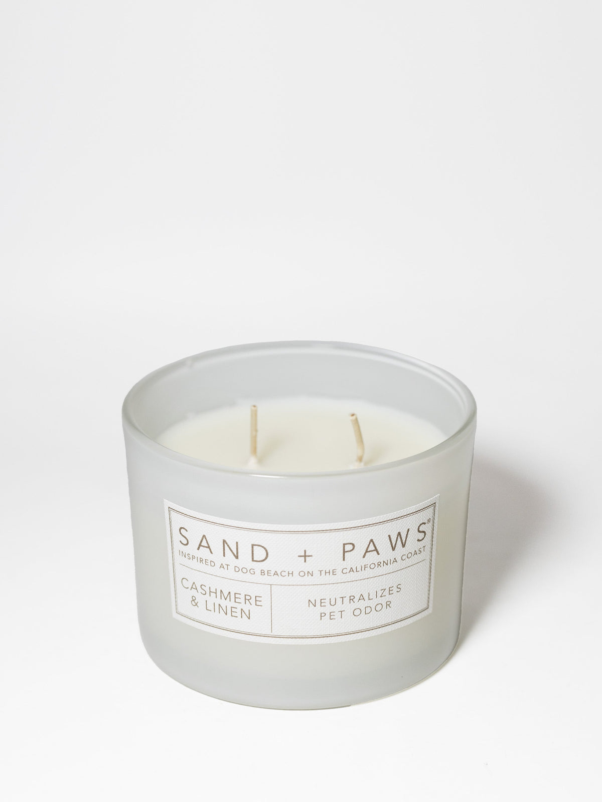 Signature Sand + Paws Cashmere & Linen 12 oz scented candle