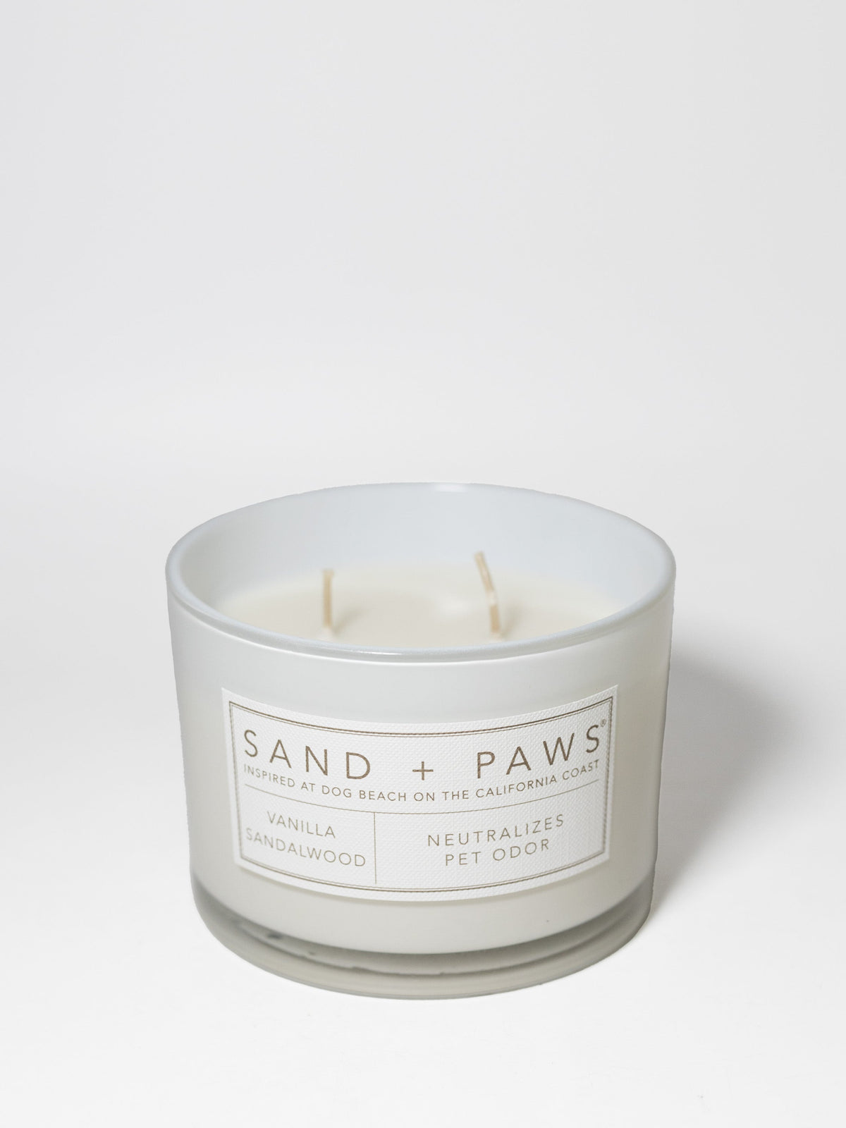 Signature Sand + Paws Vanilla Sandalwood 12 oz scented candle