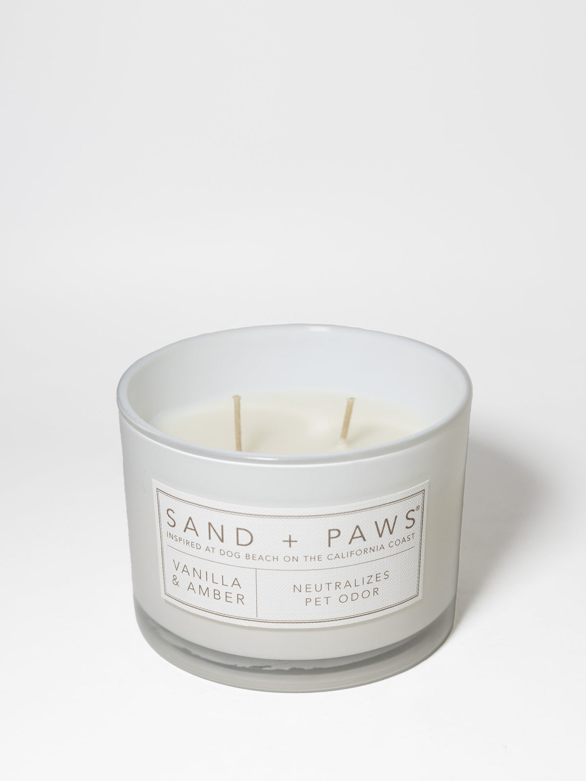 Signature Sand + Paws Vanilla & Amber 12 oz scented candle