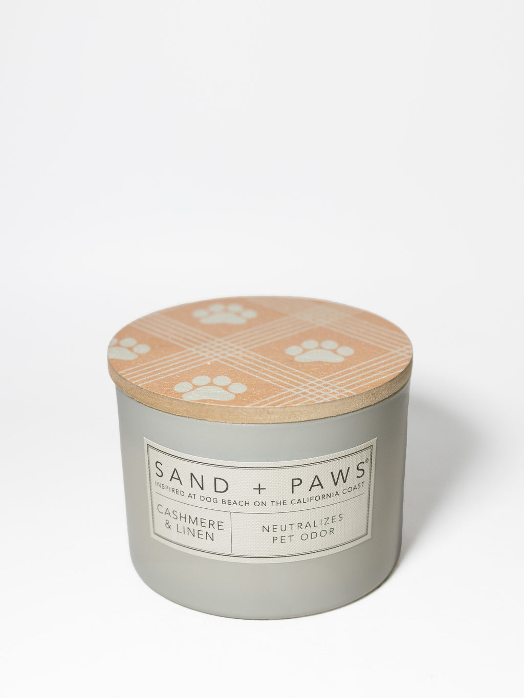 Signature Sand + Paws Cashmere & Linen 12 oz scented candle