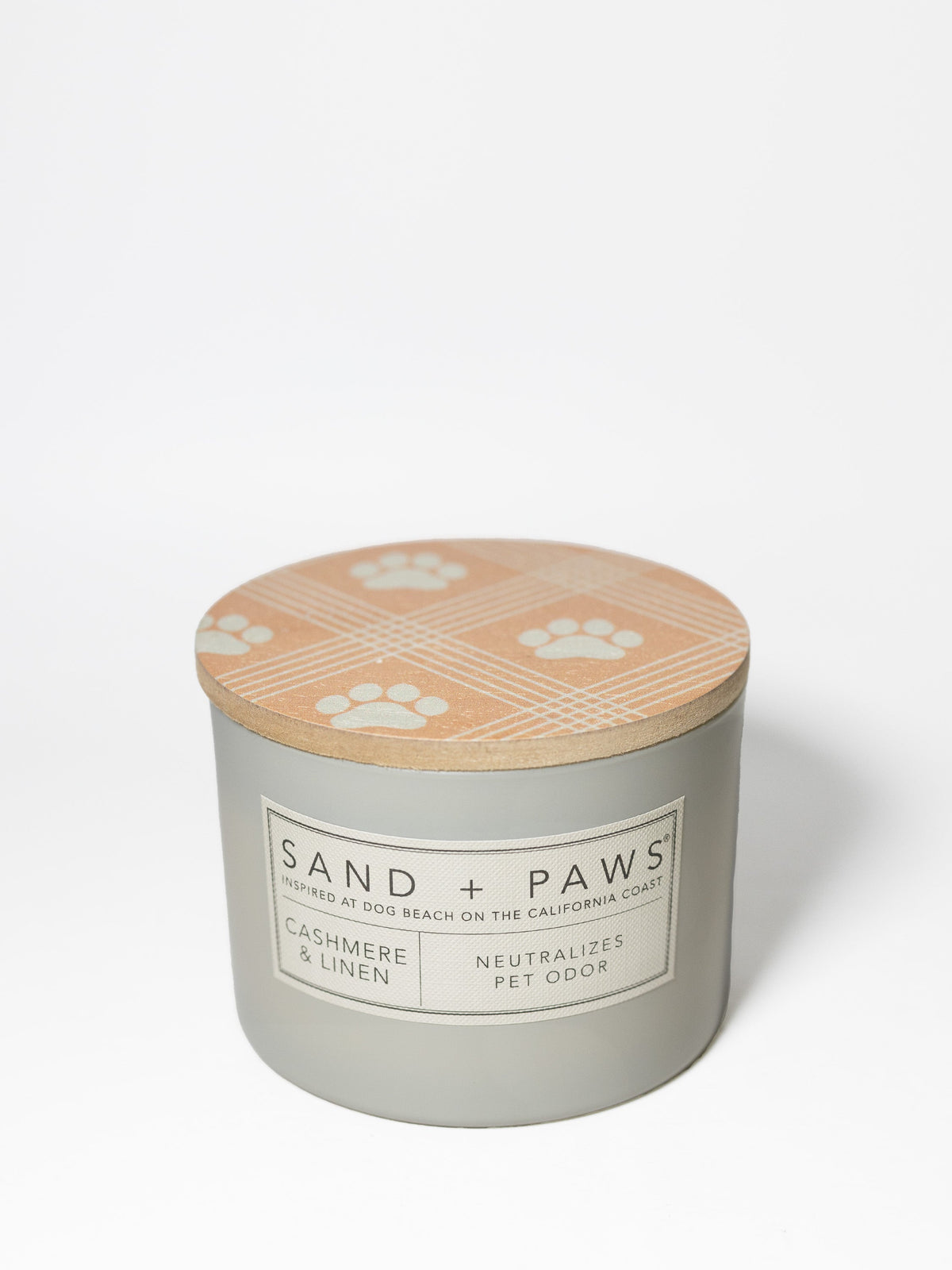 Signature Sand + Paws Cashmere & Linen 12 oz scented candle