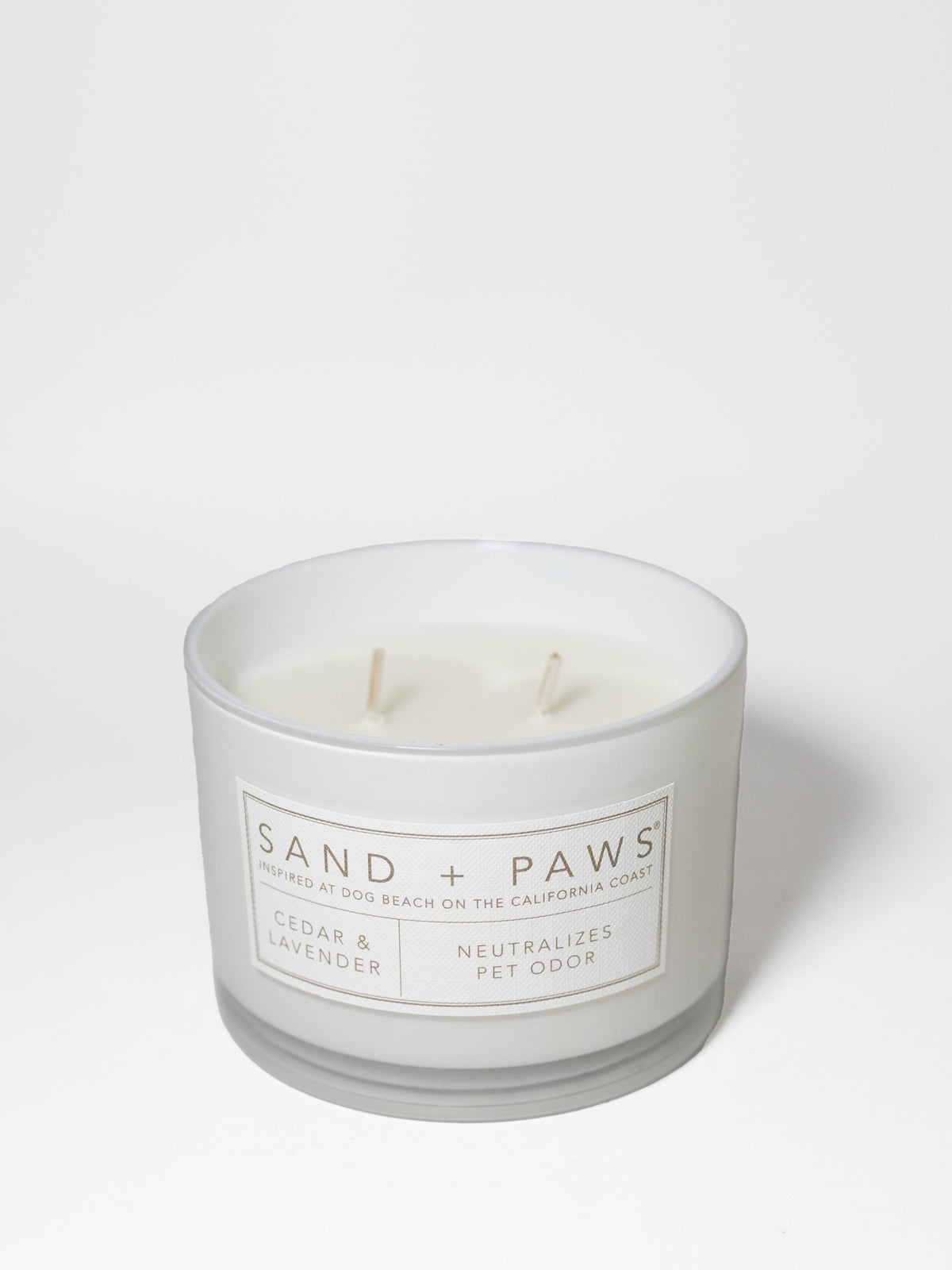 Signature Sand + Paws Cedar & Lavender 12 oz scented candle