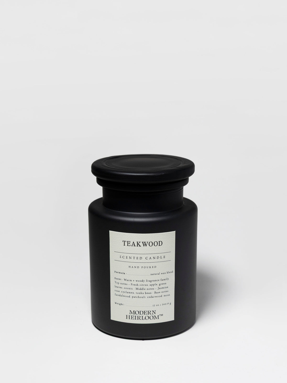 Signature Teakwood 12 oz scented candle