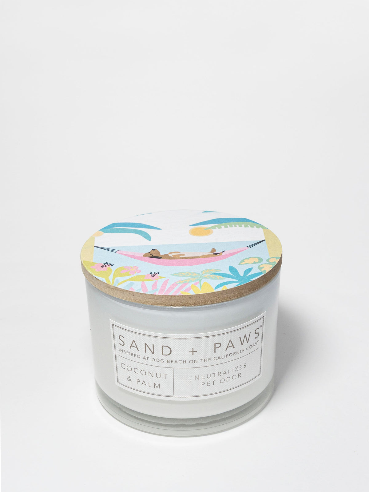 Signature Sand + Paws Coconut & Palm 12 oz scented candle