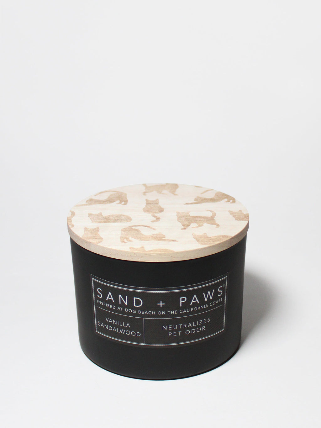 Signature Sand + Paws Vanilla Sandalwood 12 oz scented candle