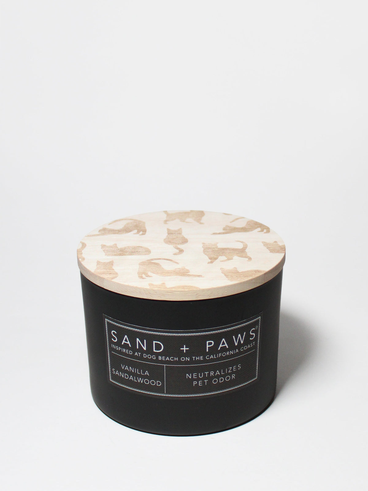 Signature Sand + Paws Vanilla Sandalwood 12 oz scented candle