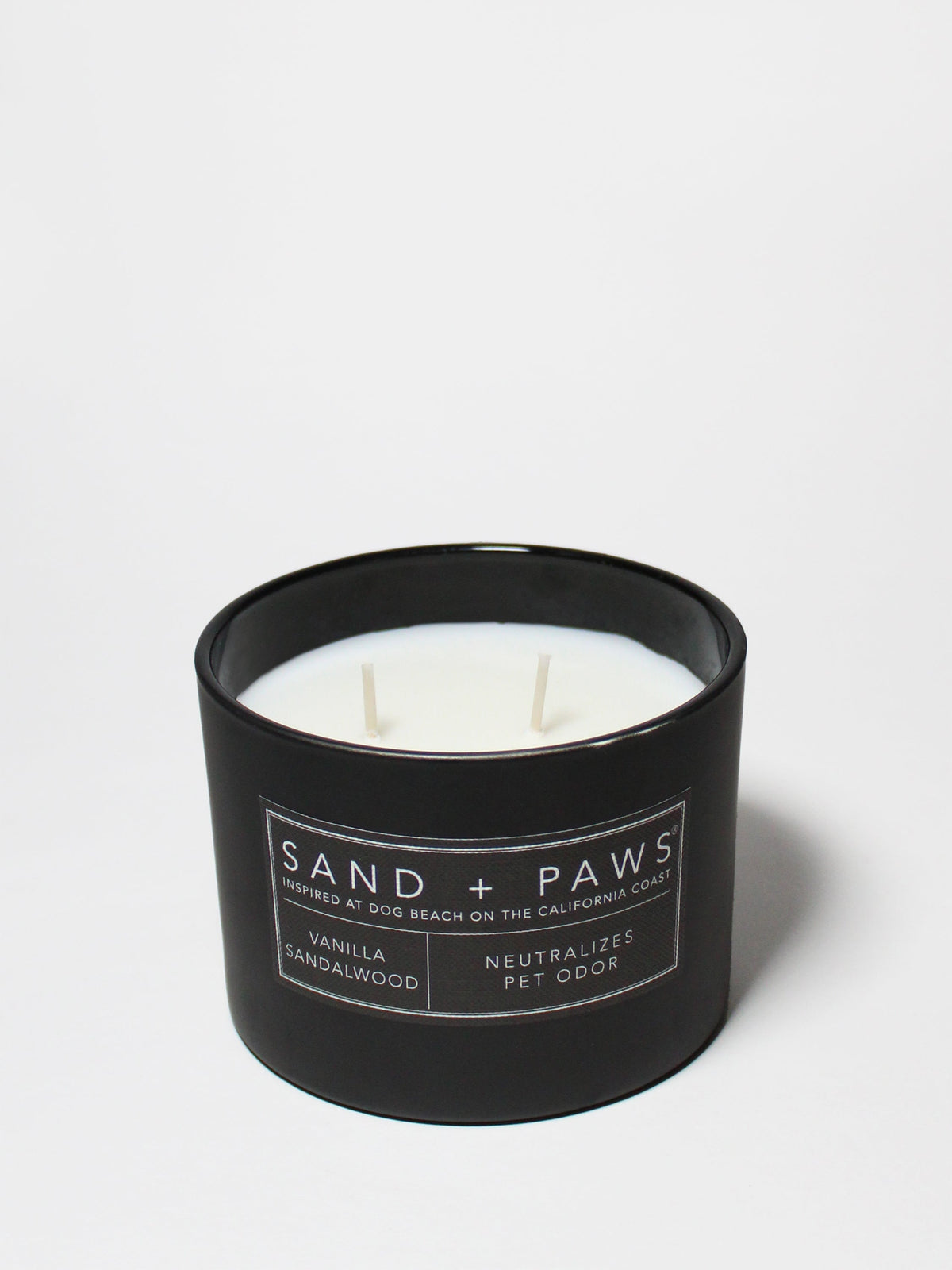 Signature Sand + Paws Vanilla Sandalwood 12 oz scented candle